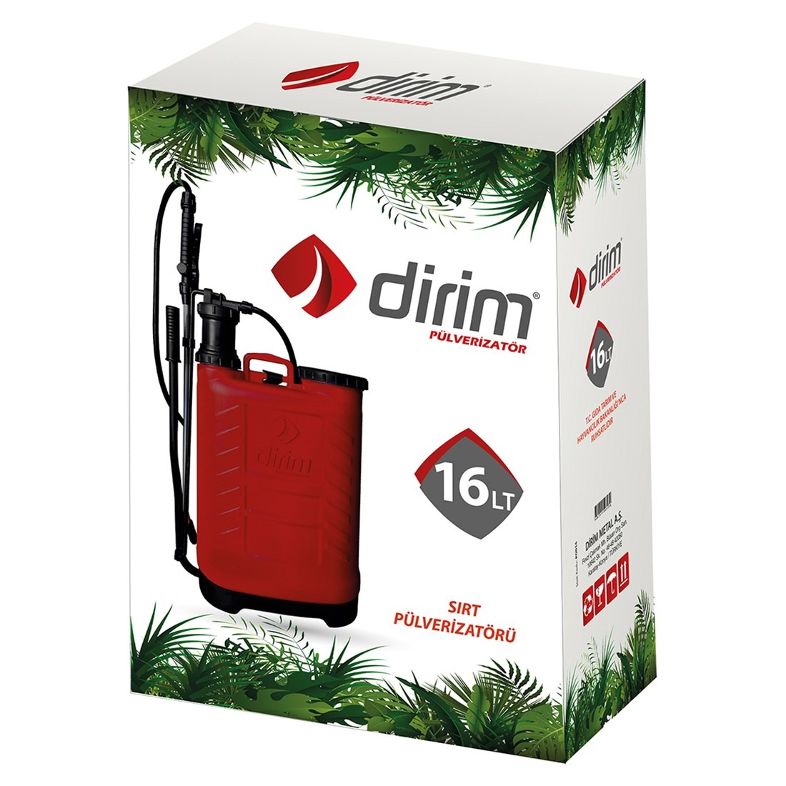 DİRİM İLAÇLAMA POMPASI ŞARJLI 16 LT